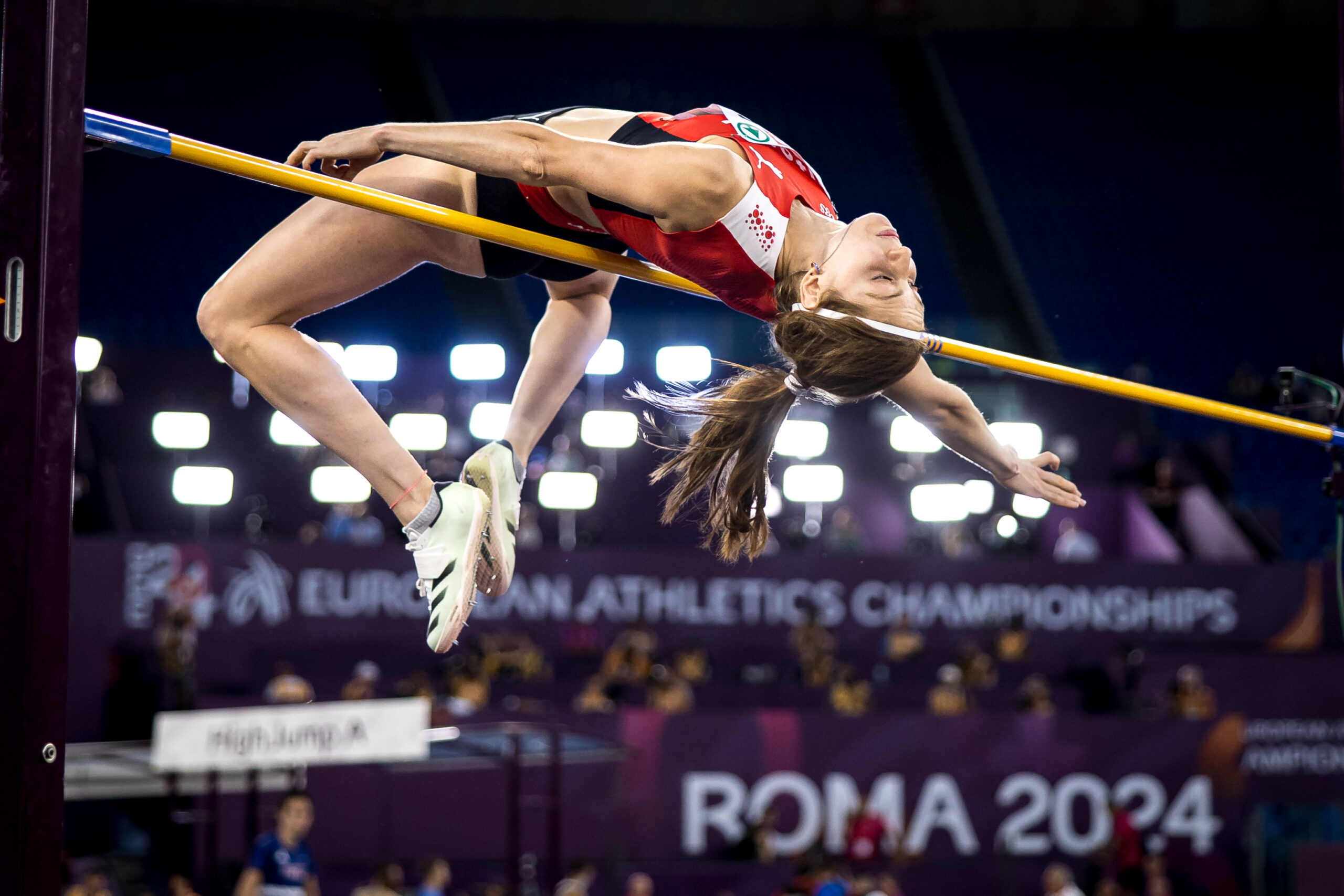 Salome Lang springt in der EM-Qualifikation 1.81 m im Hochsprung